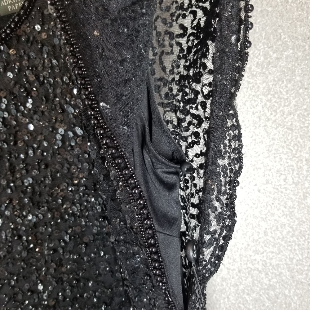 Adrianna Papell |Flutter Sleeve Beaded Dress - Picture 9 of 9